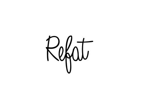 The best way (Angelique-Rose-font-FFP) to make a short signature is to pick only two or three words in your name. The name Refat include a total of six letters. For converting this name. Refat signature style 5 images and pictures png