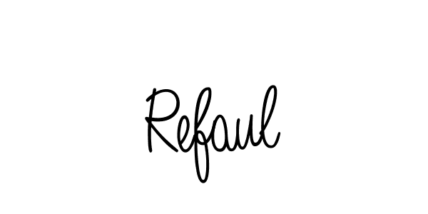 Make a beautiful signature design for name Refaul. With this signature (Angelique-Rose-font-FFP) style, you can create a handwritten signature for free. Refaul signature style 5 images and pictures png