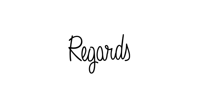 Design your own signature with our free online signature maker. With this signature software, you can create a handwritten (Angelique-Rose-font-FFP) signature for name Regards. Regards signature style 5 images and pictures png