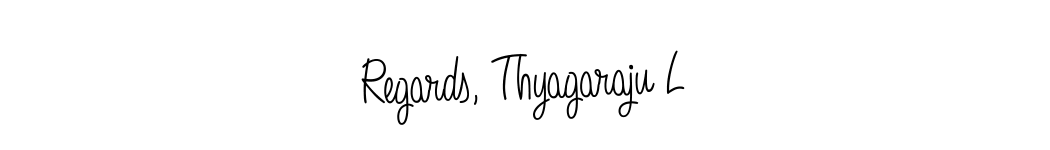 Also we have Regards, Thyagaraju L name is the best signature style. Create professional handwritten signature collection using Angelique-Rose-font-FFP autograph style. Regards, Thyagaraju L signature style 5 images and pictures png