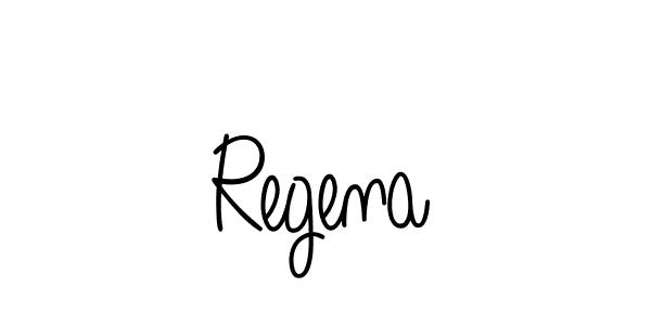 You should practise on your own different ways (Angelique-Rose-font-FFP) to write your name (Regena) in signature. don't let someone else do it for you. Regena signature style 5 images and pictures png