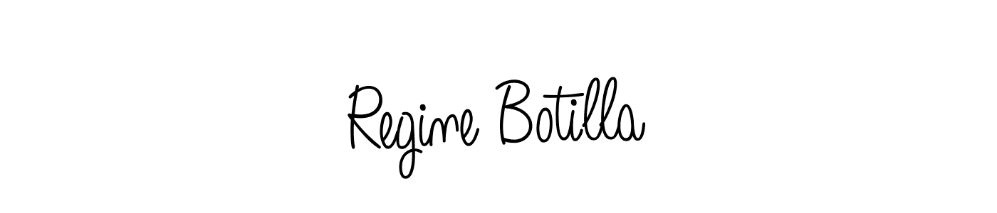 Design your own signature with our free online signature maker. With this signature software, you can create a handwritten (Angelique-Rose-font-FFP) signature for name Regine Botilla. Regine Botilla signature style 5 images and pictures png