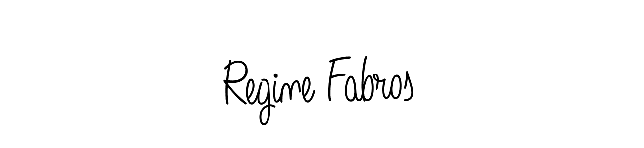 Use a signature maker to create a handwritten signature online. With this signature software, you can design (Angelique-Rose-font-FFP) your own signature for name Regine Fabros. Regine Fabros signature style 5 images and pictures png