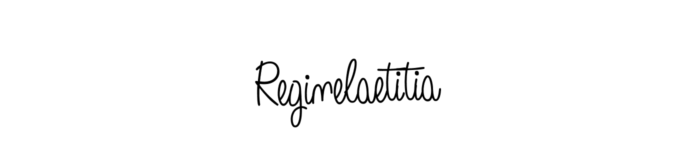 How to make Reginelaetitia signature? Angelique-Rose-font-FFP is a professional autograph style. Create handwritten signature for Reginelaetitia name. Reginelaetitia signature style 5 images and pictures png