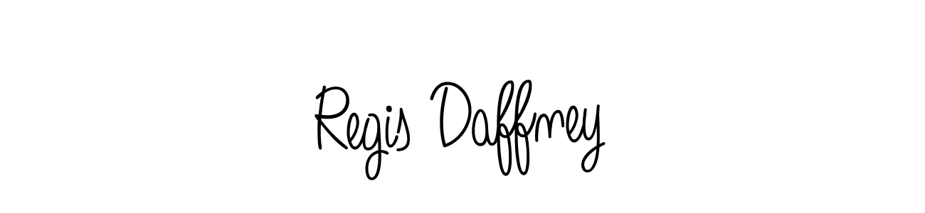 Make a beautiful signature design for name Regis Daffney. With this signature (Angelique-Rose-font-FFP) style, you can create a handwritten signature for free. Regis Daffney signature style 5 images and pictures png