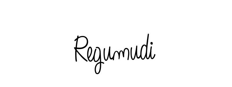 Use a signature maker to create a handwritten signature online. With this signature software, you can design (Angelique-Rose-font-FFP) your own signature for name Regumudi. Regumudi signature style 5 images and pictures png