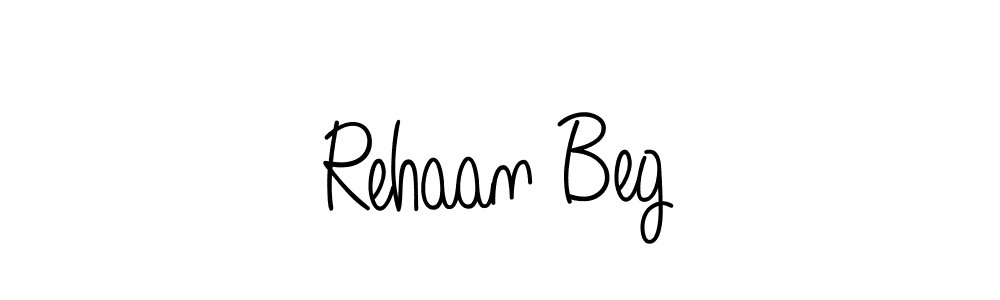 How to make Rehaan Beg name signature. Use Angelique-Rose-font-FFP style for creating short signs online. This is the latest handwritten sign. Rehaan Beg signature style 5 images and pictures png