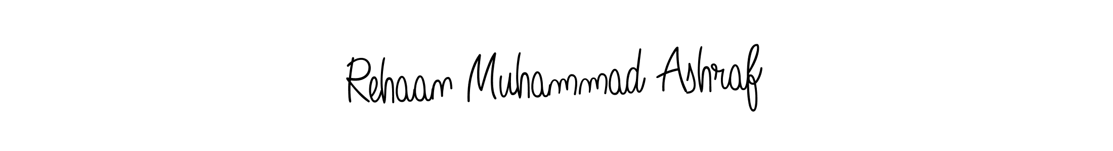 You should practise on your own different ways (Angelique-Rose-font-FFP) to write your name (Rehaan Muhammad Ashraf) in signature. don't let someone else do it for you. Rehaan Muhammad Ashraf signature style 5 images and pictures png