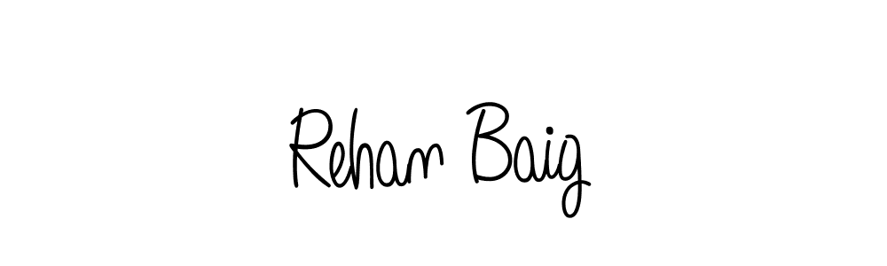 The best way (Angelique-Rose-font-FFP) to make a short signature is to pick only two or three words in your name. The name Rehan Baig include a total of six letters. For converting this name. Rehan Baig signature style 5 images and pictures png