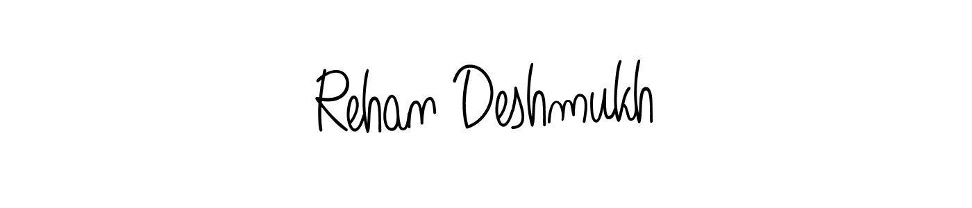 Rehan Deshmukh stylish signature style. Best Handwritten Sign (Angelique-Rose-font-FFP) for my name. Handwritten Signature Collection Ideas for my name Rehan Deshmukh. Rehan Deshmukh signature style 5 images and pictures png