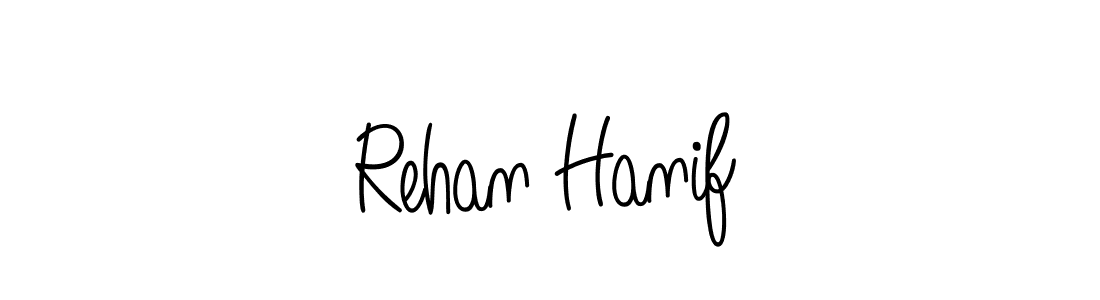 You should practise on your own different ways (Angelique-Rose-font-FFP) to write your name (Rehan Hanif) in signature. don't let someone else do it for you. Rehan Hanif signature style 5 images and pictures png