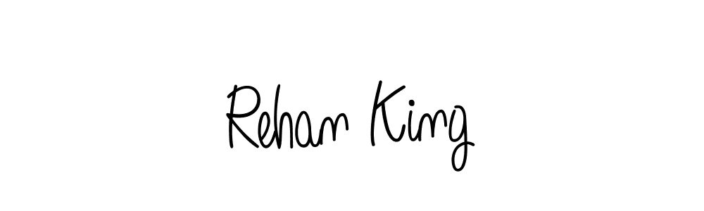 How to make Rehan King name signature. Use Angelique-Rose-font-FFP style for creating short signs online. This is the latest handwritten sign. Rehan King signature style 5 images and pictures png