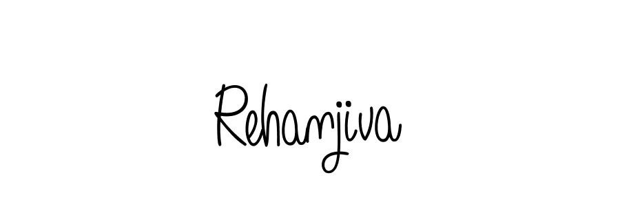You should practise on your own different ways (Angelique-Rose-font-FFP) to write your name (Rehanjiva) in signature. don't let someone else do it for you. Rehanjiva signature style 5 images and pictures png