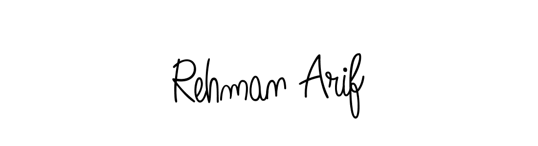 You should practise on your own different ways (Angelique-Rose-font-FFP) to write your name (Rehman Arif) in signature. don't let someone else do it for you. Rehman Arif signature style 5 images and pictures png