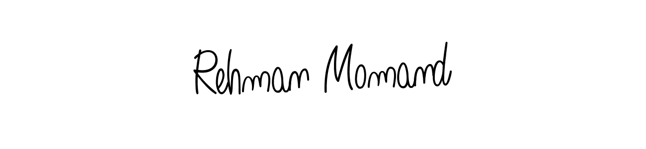 Use a signature maker to create a handwritten signature online. With this signature software, you can design (Angelique-Rose-font-FFP) your own signature for name Rehman Momand. Rehman Momand signature style 5 images and pictures png