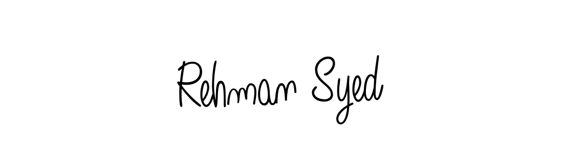How to make Rehman Syed name signature. Use Angelique-Rose-font-FFP style for creating short signs online. This is the latest handwritten sign. Rehman Syed signature style 5 images and pictures png