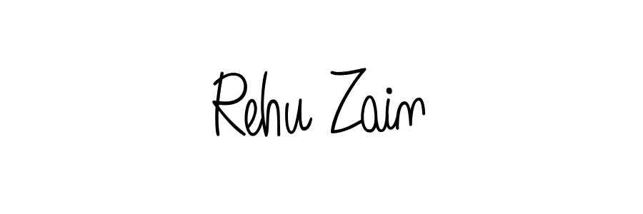 How to make Rehu Zain signature? Angelique-Rose-font-FFP is a professional autograph style. Create handwritten signature for Rehu Zain name. Rehu Zain signature style 5 images and pictures png