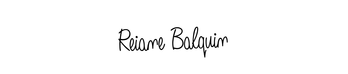 How to make Reiane Balquin name signature. Use Angelique-Rose-font-FFP style for creating short signs online. This is the latest handwritten sign. Reiane Balquin signature style 5 images and pictures png