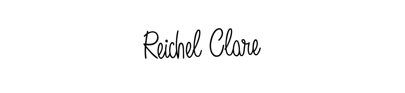 The best way (Angelique-Rose-font-FFP) to make a short signature is to pick only two or three words in your name. The name Reichel Clare include a total of six letters. For converting this name. Reichel Clare signature style 5 images and pictures png
