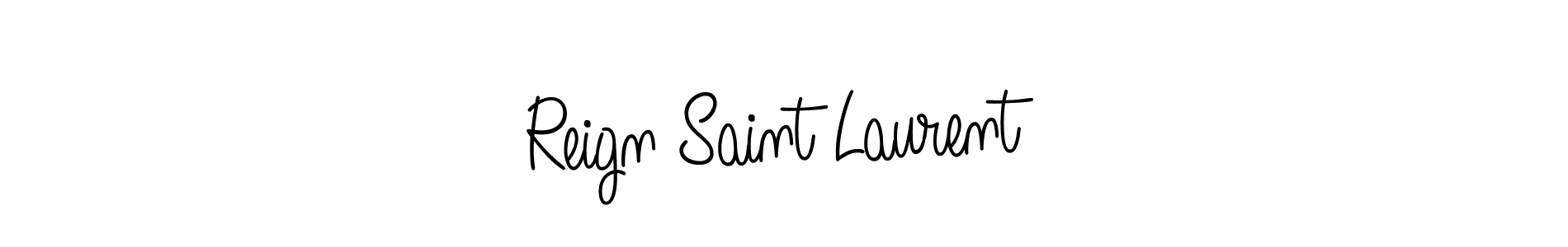 The best way (Angelique-Rose-font-FFP) to make a short signature is to pick only two or three words in your name. The name Reign Saint Laurent include a total of six letters. For converting this name. Reign Saint Laurent signature style 5 images and pictures png