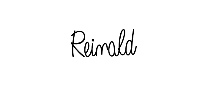 How to make Reinald name signature. Use Angelique-Rose-font-FFP style for creating short signs online. This is the latest handwritten sign. Reinald signature style 5 images and pictures png
