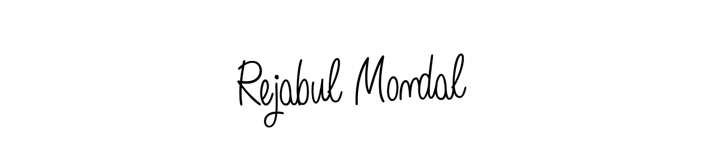 Make a beautiful signature design for name Rejabul Mondal. With this signature (Angelique-Rose-font-FFP) style, you can create a handwritten signature for free. Rejabul Mondal signature style 5 images and pictures png