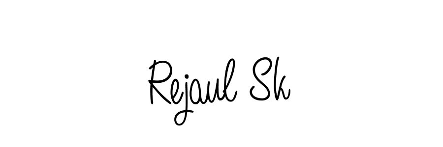 Use a signature maker to create a handwritten signature online. With this signature software, you can design (Angelique-Rose-font-FFP) your own signature for name Rejaul Sk. Rejaul Sk signature style 5 images and pictures png