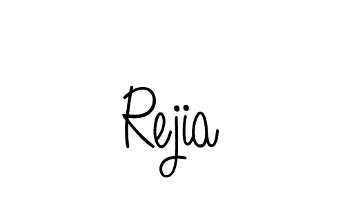 Use a signature maker to create a handwritten signature online. With this signature software, you can design (Angelique-Rose-font-FFP) your own signature for name Rejia. Rejia signature style 5 images and pictures png