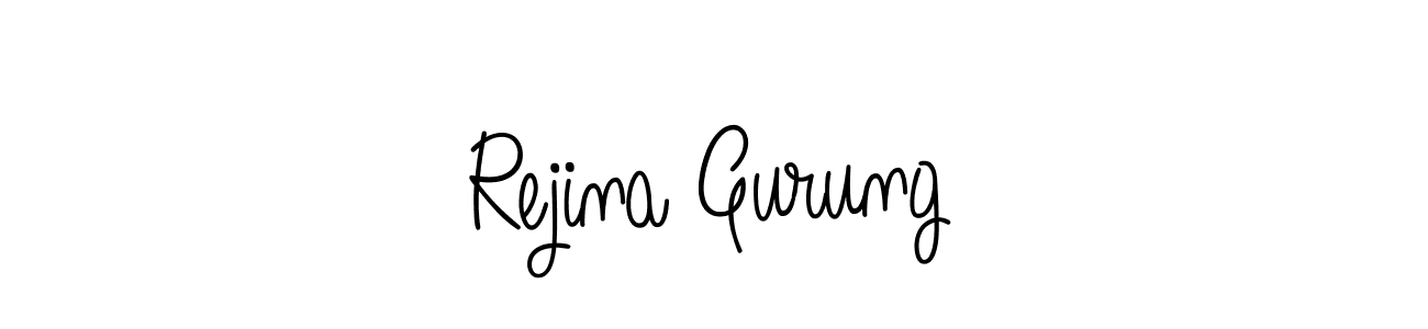 Use a signature maker to create a handwritten signature online. With this signature software, you can design (Angelique-Rose-font-FFP) your own signature for name Rejina Gurung. Rejina Gurung signature style 5 images and pictures png