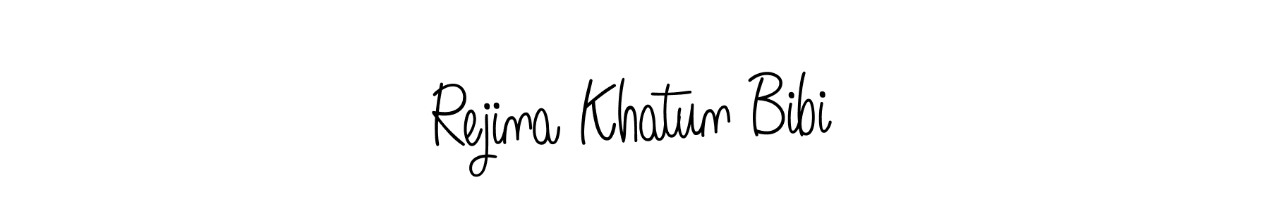 The best way (Angelique-Rose-font-FFP) to make a short signature is to pick only two or three words in your name. The name Rejina Khatun Bibi include a total of six letters. For converting this name. Rejina Khatun Bibi signature style 5 images and pictures png