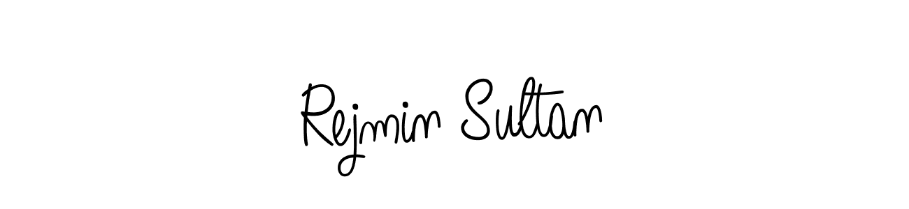 You should practise on your own different ways (Angelique-Rose-font-FFP) to write your name (Rejmin Sultan) in signature. don't let someone else do it for you. Rejmin Sultan signature style 5 images and pictures png