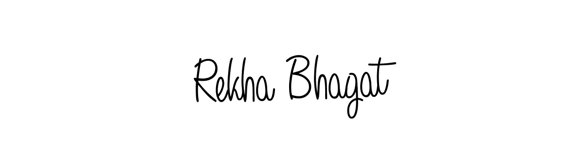 Rekha Bhagat stylish signature style. Best Handwritten Sign (Angelique-Rose-font-FFP) for my name. Handwritten Signature Collection Ideas for my name Rekha Bhagat. Rekha Bhagat signature style 5 images and pictures png