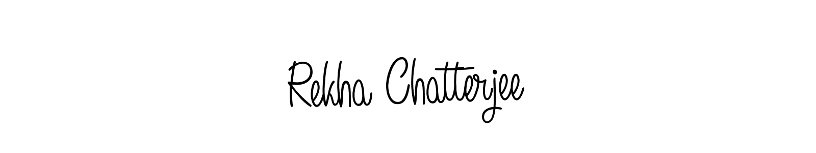 Make a beautiful signature design for name Rekha Chatterjee. With this signature (Angelique-Rose-font-FFP) style, you can create a handwritten signature for free. Rekha Chatterjee signature style 5 images and pictures png