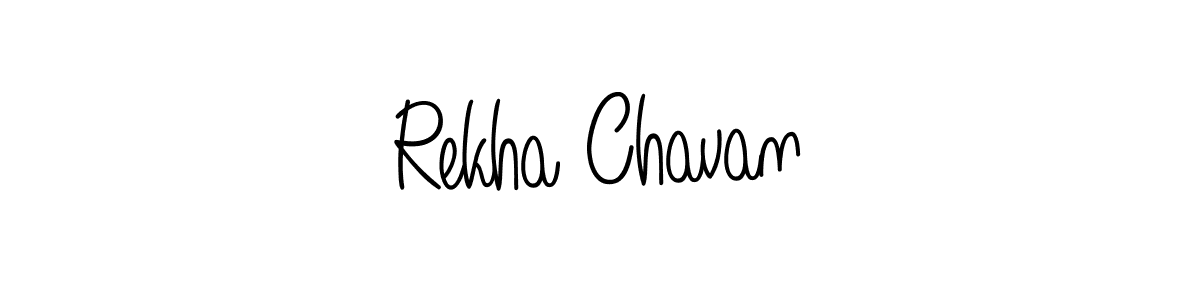 Make a beautiful signature design for name Rekha Chavan. With this signature (Angelique-Rose-font-FFP) style, you can create a handwritten signature for free. Rekha Chavan signature style 5 images and pictures png