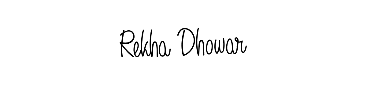 It looks lik you need a new signature style for name Rekha Dhowar. Design unique handwritten (Angelique-Rose-font-FFP) signature with our free signature maker in just a few clicks. Rekha Dhowar signature style 5 images and pictures png