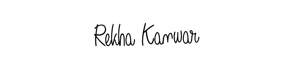 Check out images of Autograph of Rekha Kanwar name. Actor Rekha Kanwar Signature Style. Angelique-Rose-font-FFP is a professional sign style online. Rekha Kanwar signature style 5 images and pictures png