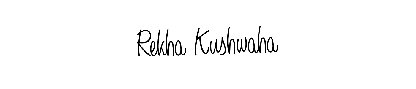 if you are searching for the best signature style for your name Rekha Kushwaha. so please give up your signature search. here we have designed multiple signature styles  using Angelique-Rose-font-FFP. Rekha Kushwaha signature style 5 images and pictures png