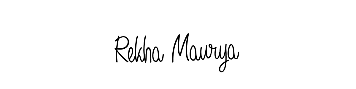 Create a beautiful signature design for name Rekha Maurya. With this signature (Angelique-Rose-font-FFP) fonts, you can make a handwritten signature for free. Rekha Maurya signature style 5 images and pictures png