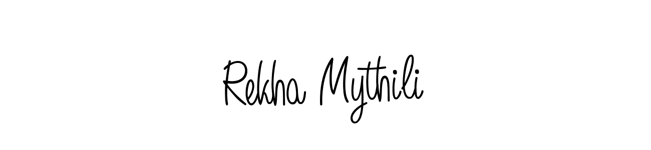 This is the best signature style for the Rekha Mythili name. Also you like these signature font (Angelique-Rose-font-FFP). Mix name signature. Rekha Mythili signature style 5 images and pictures png