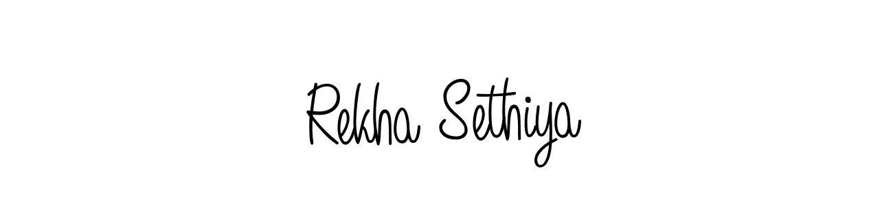 Design your own signature with our free online signature maker. With this signature software, you can create a handwritten (Angelique-Rose-font-FFP) signature for name Rekha Sethiya. Rekha Sethiya signature style 5 images and pictures png