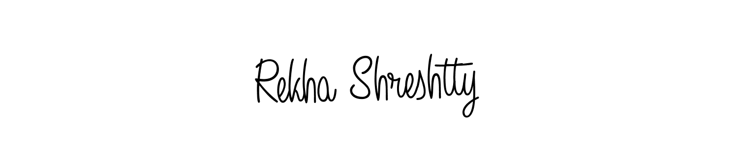 Rekha Shreshtty stylish signature style. Best Handwritten Sign (Angelique-Rose-font-FFP) for my name. Handwritten Signature Collection Ideas for my name Rekha Shreshtty. Rekha Shreshtty signature style 5 images and pictures png