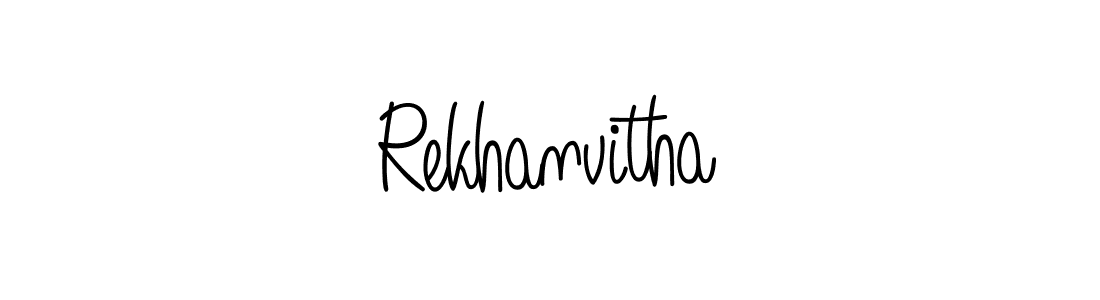 Make a beautiful signature design for name Rekhanvitha. With this signature (Angelique-Rose-font-FFP) style, you can create a handwritten signature for free. Rekhanvitha signature style 5 images and pictures png