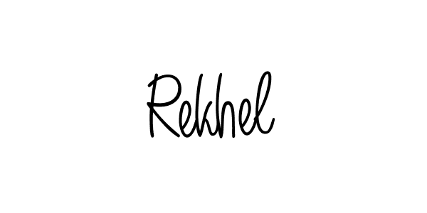 Rekhel stylish signature style. Best Handwritten Sign (Angelique-Rose-font-FFP) for my name. Handwritten Signature Collection Ideas for my name Rekhel. Rekhel signature style 5 images and pictures png