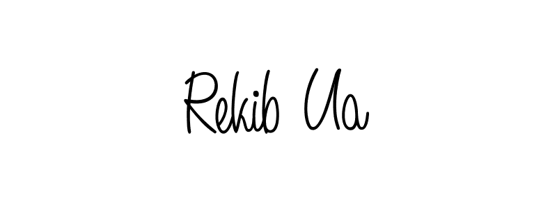 You can use this online signature creator to create a handwritten signature for the name Rekib Ua. This is the best online autograph maker. Rekib Ua signature style 5 images and pictures png