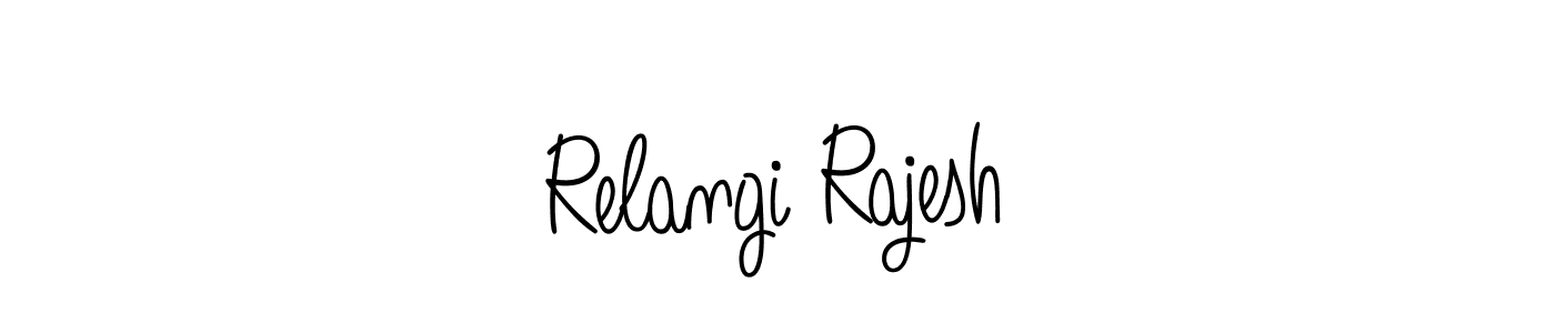 Angelique-Rose-font-FFP is a professional signature style that is perfect for those who want to add a touch of class to their signature. It is also a great choice for those who want to make their signature more unique. Get Relangi Rajesh name to fancy signature for free. Relangi Rajesh signature style 5 images and pictures png