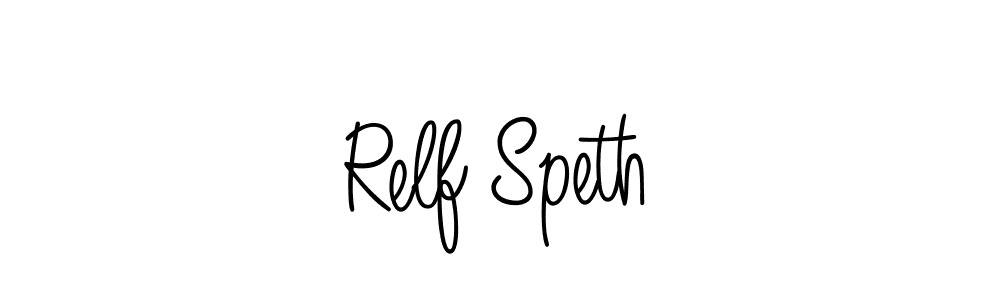 Use a signature maker to create a handwritten signature online. With this signature software, you can design (Angelique-Rose-font-FFP) your own signature for name Relf Speth. Relf Speth signature style 5 images and pictures png