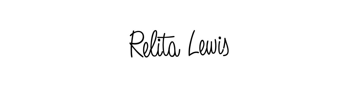 How to Draw Relita Lewis signature style? Angelique-Rose-font-FFP is a latest design signature styles for name Relita Lewis. Relita Lewis signature style 5 images and pictures png