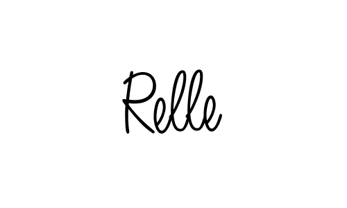 Use a signature maker to create a handwritten signature online. With this signature software, you can design (Angelique-Rose-font-FFP) your own signature for name Relle. Relle signature style 5 images and pictures png