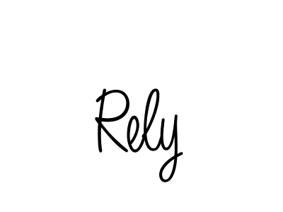 Make a beautiful signature design for name Rely. With this signature (Angelique-Rose-font-FFP) style, you can create a handwritten signature for free. Rely signature style 5 images and pictures png