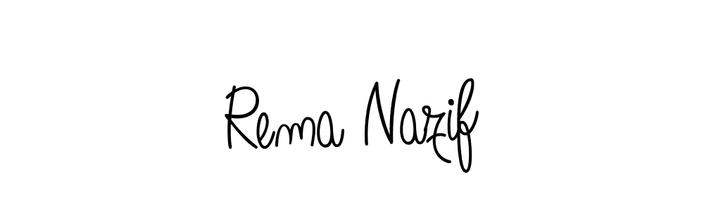 It looks lik you need a new signature style for name Rema Nazif. Design unique handwritten (Angelique-Rose-font-FFP) signature with our free signature maker in just a few clicks. Rema Nazif signature style 5 images and pictures png